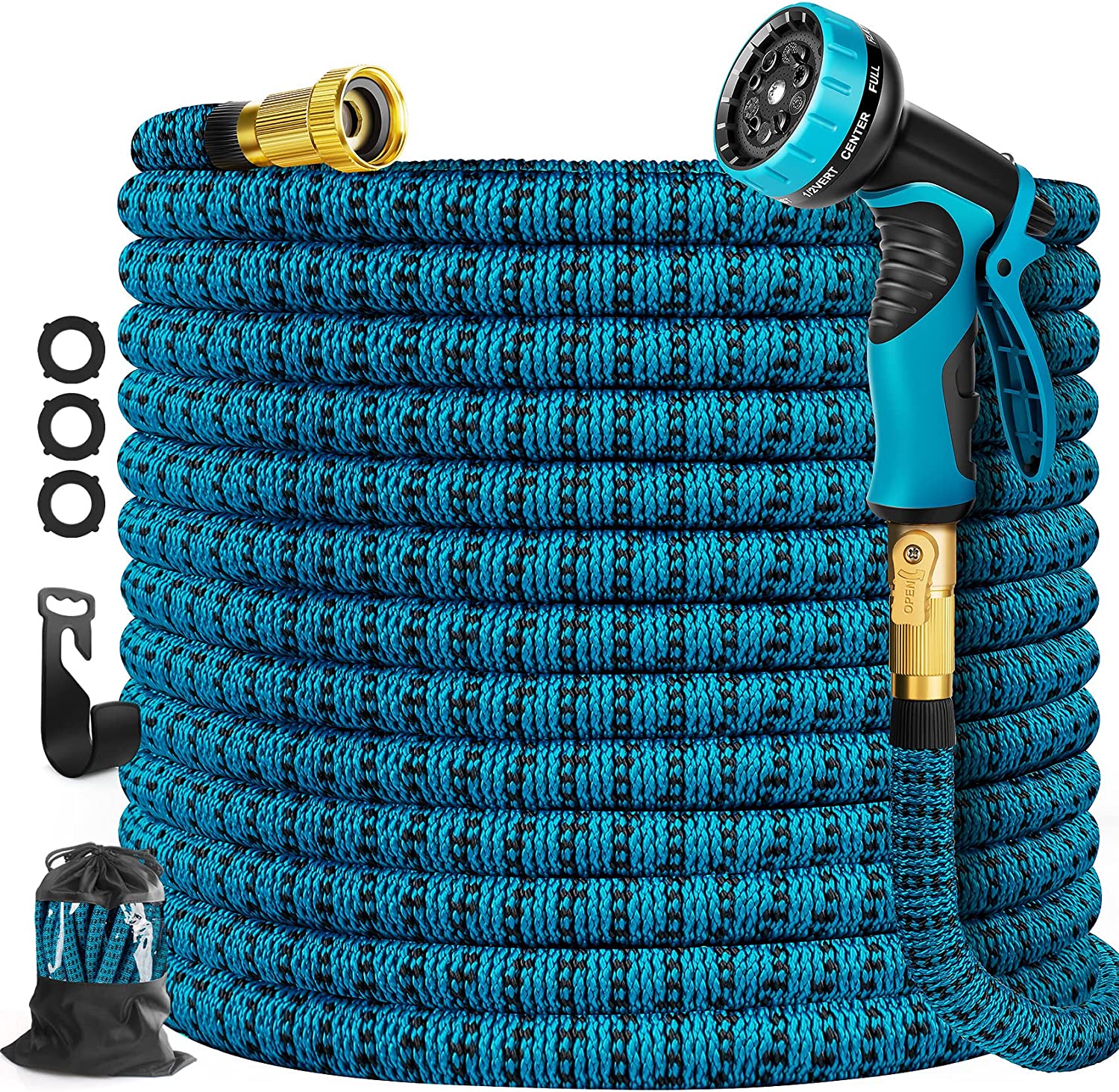 Aterod Expandable Garden Hose, Blue - 100FT