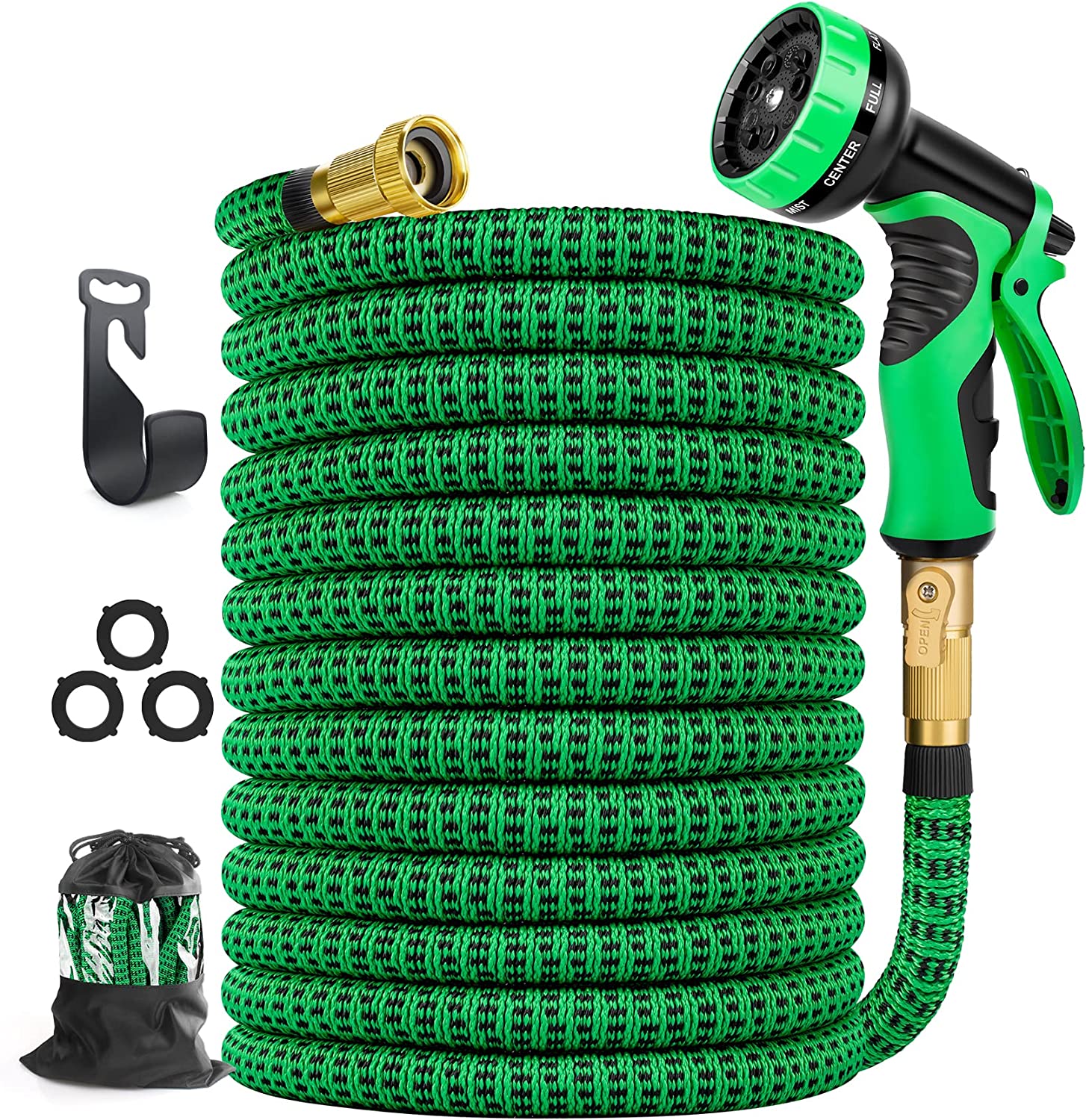 Aterod Expandable Garden Hose, Green - 100FT